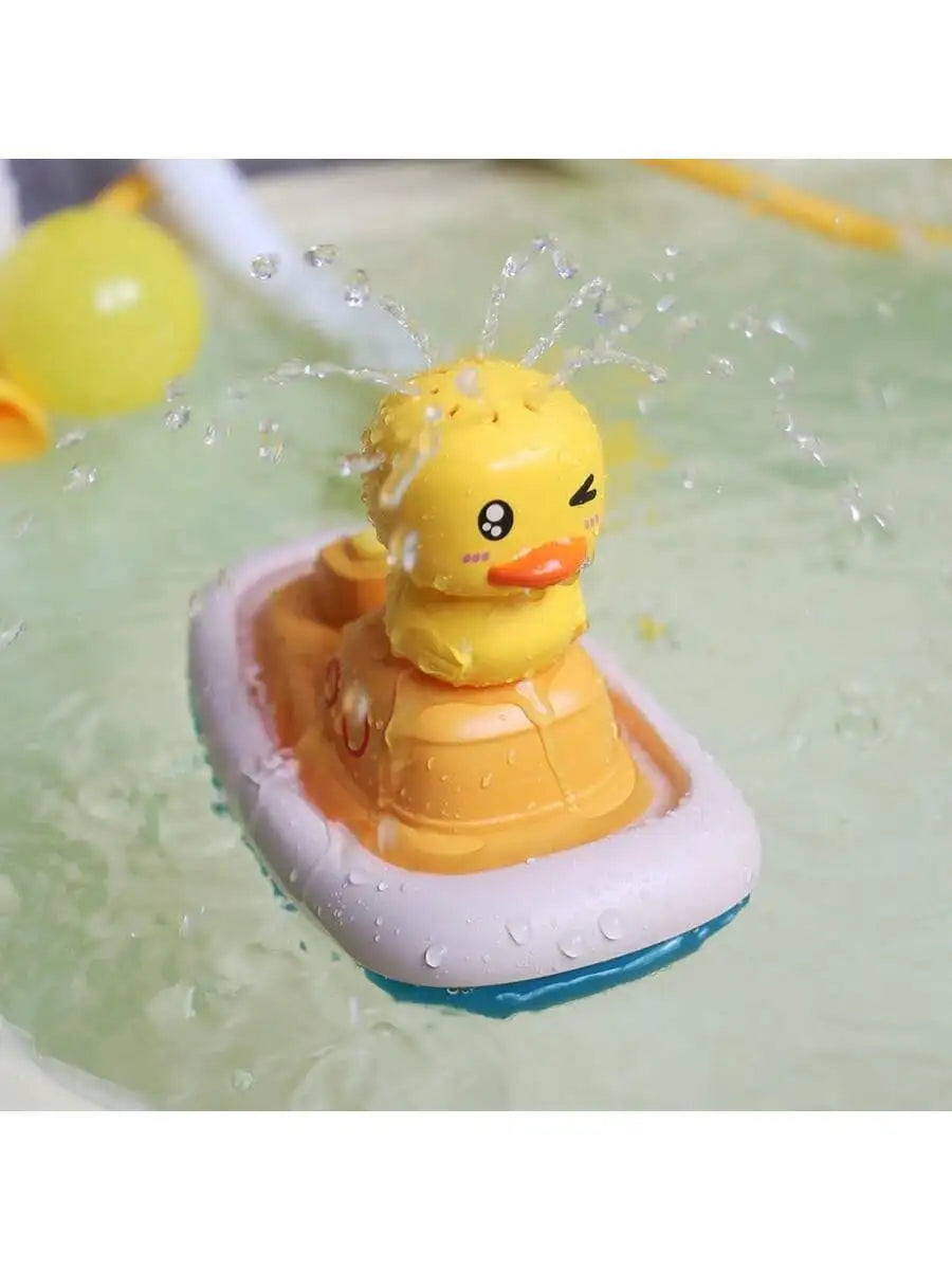 QuackFlow Enten-Dusch-Badespielzeug – Elektrisches Wasser-Sprühboot für Kinder