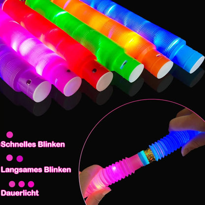 Leuchtende Pop-Tubes – Fidget-Spielzeug für die Sinne 🌈✨