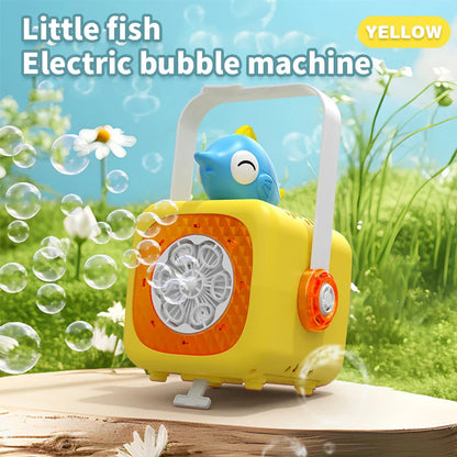 6-Hole Cartoon Fish Bubble Toy - Handheld Bubble Fun +