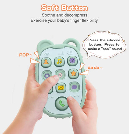 Baby Phone Teether – Silicone Teething Toy for Babies & Toddlers