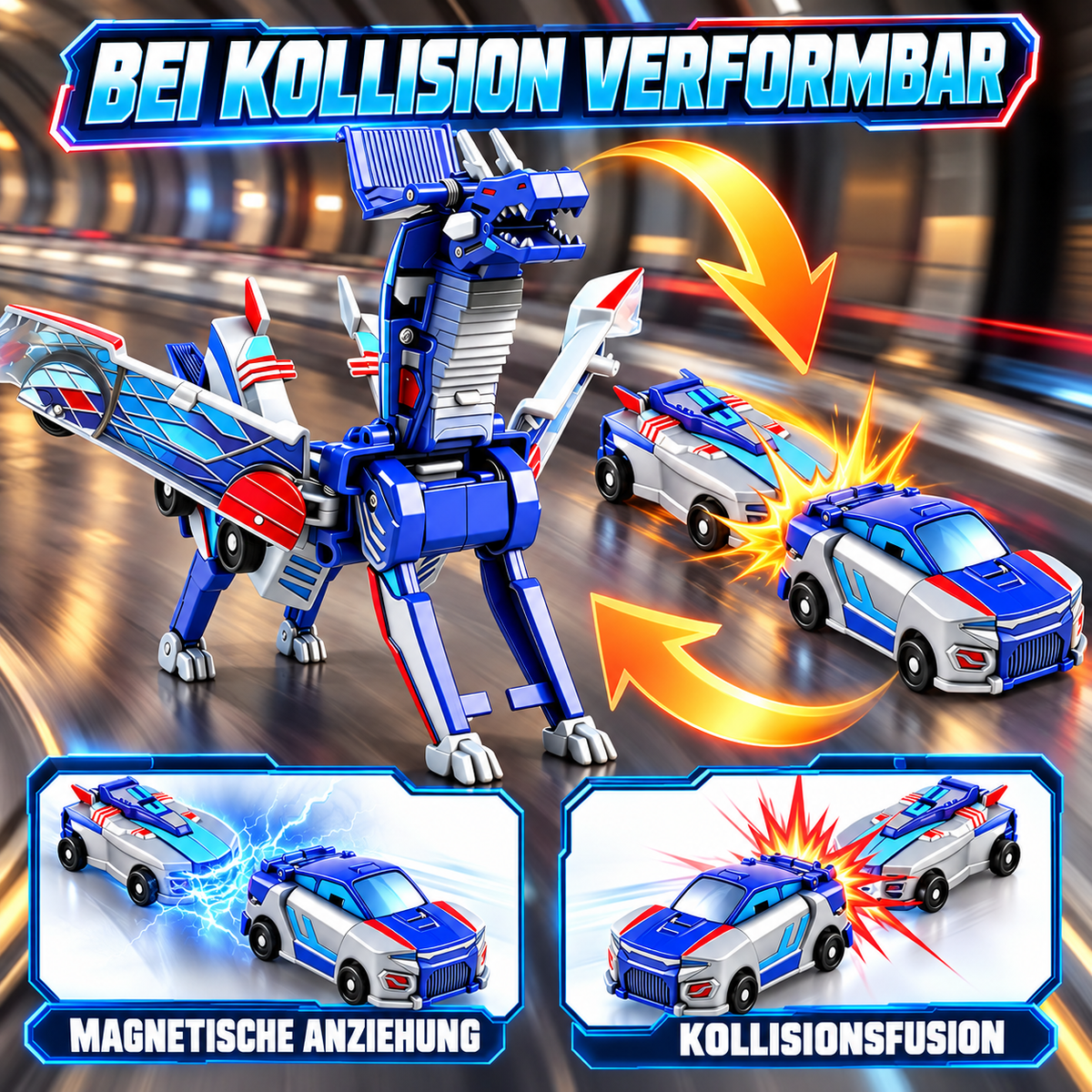 DrachenWandel – 2-in-1 Roboterauto 🐉🚗