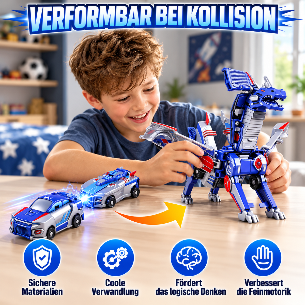 DrachenWandel – 2-in-1 Roboterauto 🐉🚗